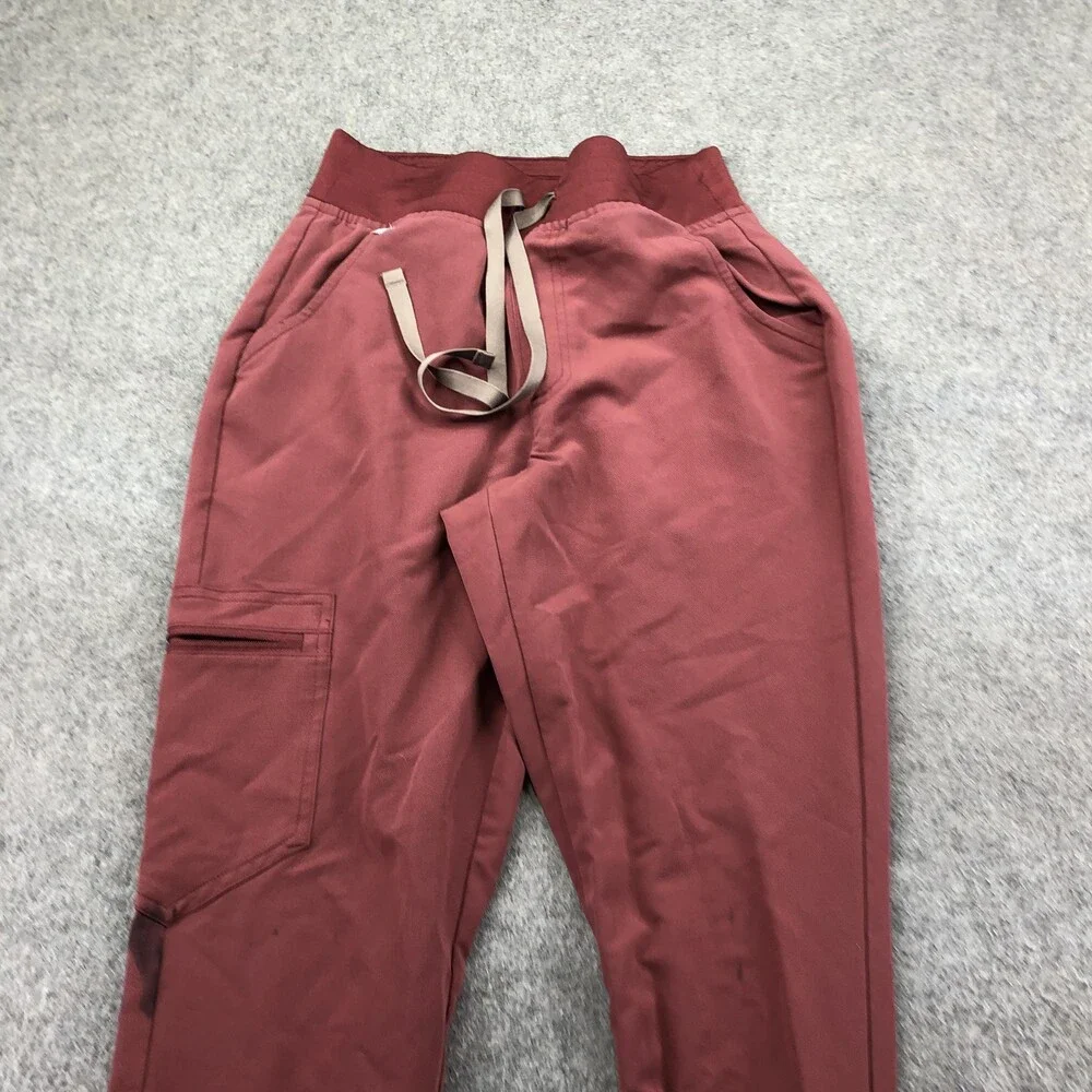 FIGS Scrub Jogger Pants Womens XS Petite Red Technical Collection Cargo Medical